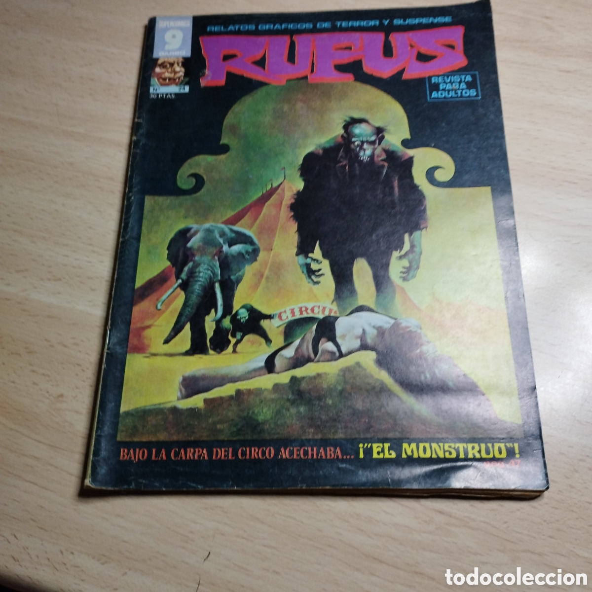 C&oacute;mics: Rufus. Revista para adultos. 1975. N⁰24. Garbo.