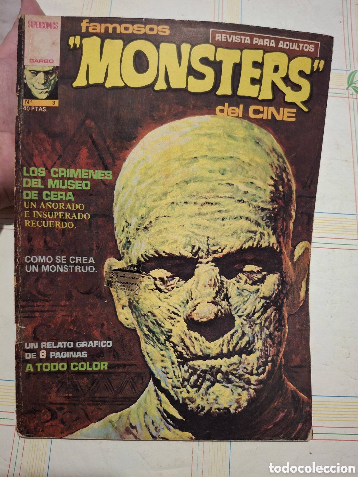 Comics: Revista - Famosos monsters del cine 3 -Los crimenes del museo de cera, como se crea monstruo, Corben