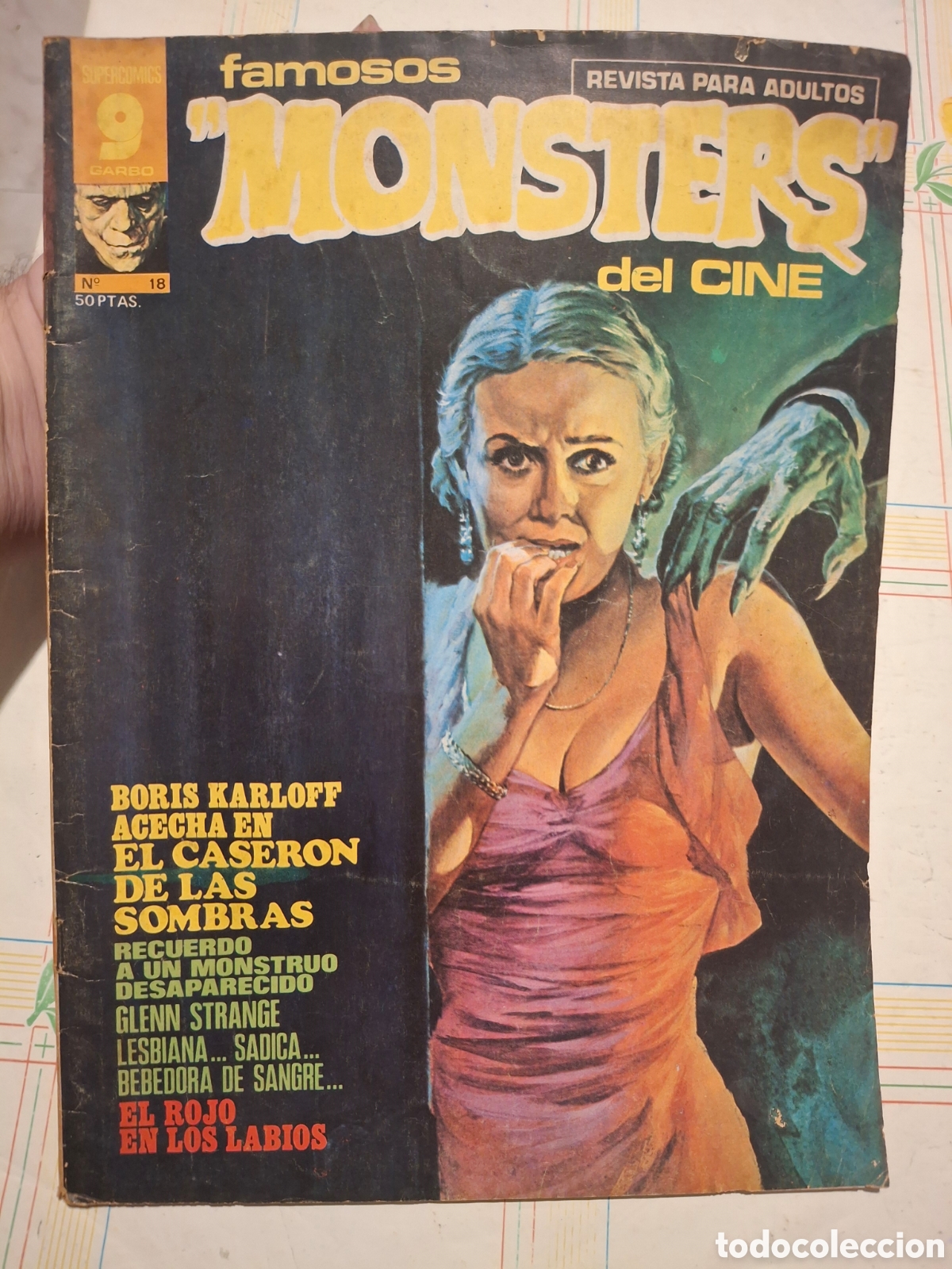 Comics: Revista - Famosos monsters del cine 18 - Boris Karloff, Glenn Strange, Corben