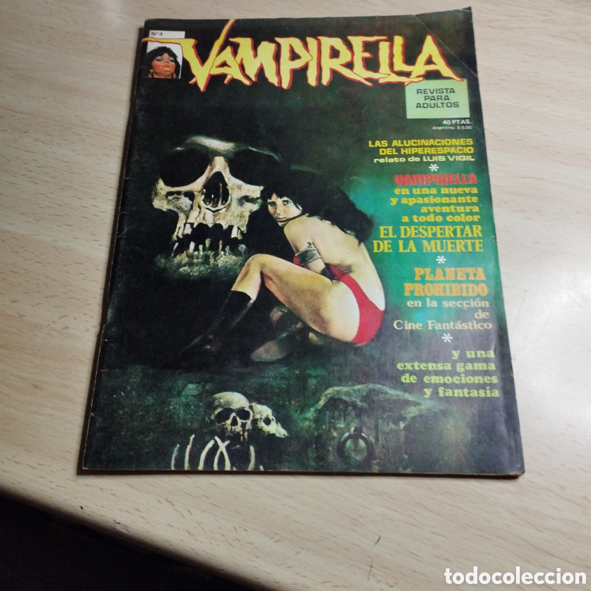 C&oacute;mics: Vampirella. N&ordm;4. 1975. Garbo. Buen estado en general.