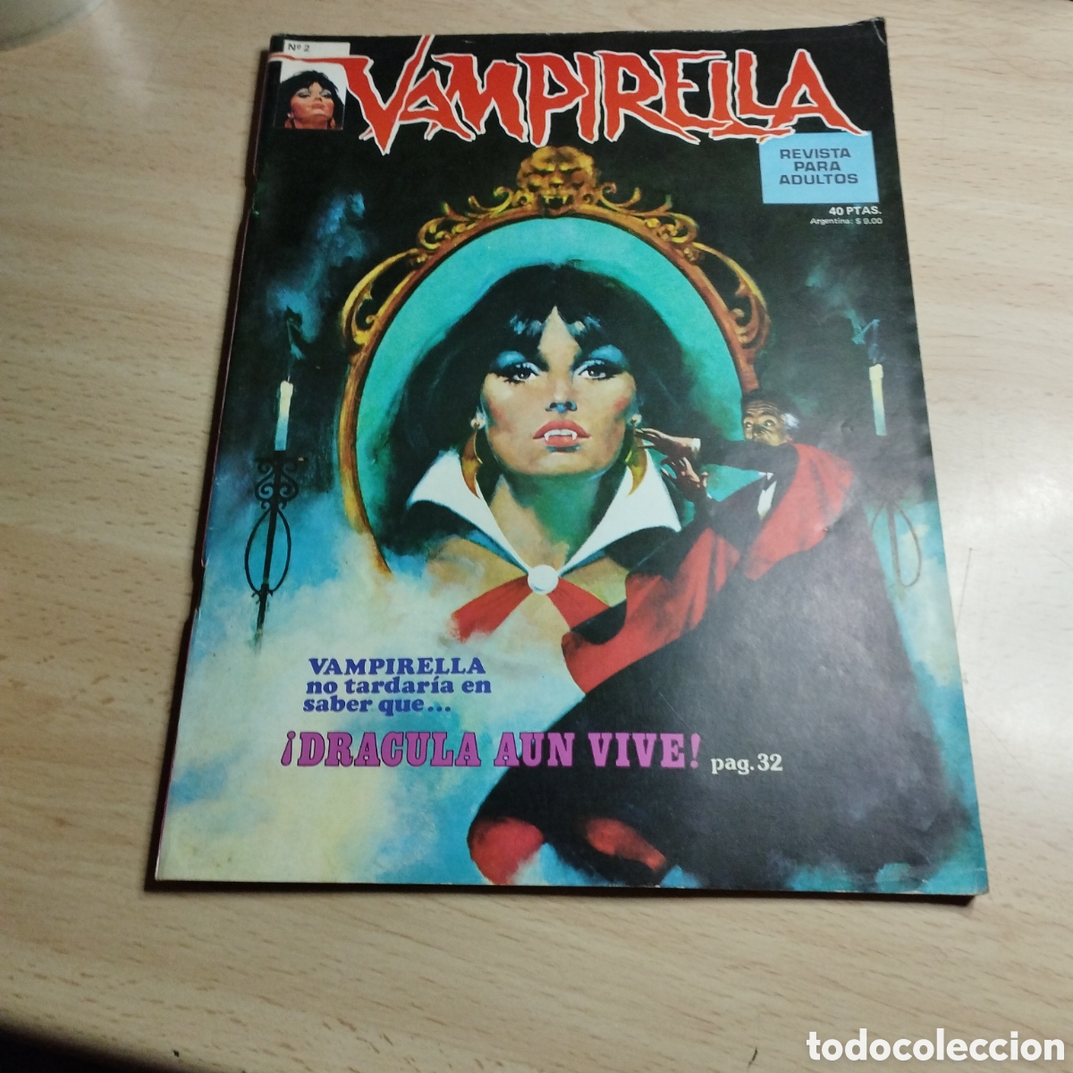 C&oacute;mics: Vampirella. N&ordm;2. &iexcl;Dr&aacute;cula a&uacute;n vive!. Garbo. 1975.
