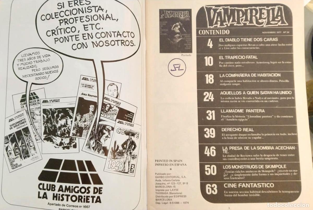 C&oacute;mics: VAMPIRELLA 34- ED GARBO, GRAPA, 1975 - LEE CONDICIONES - Foto 3
