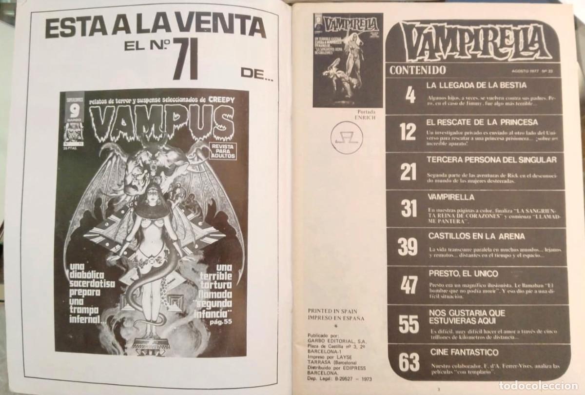 C&oacute;mics: VAMPIRELLA 33- ED GARBO, GRAPA, 1975- LEE CONDICIONES - Foto 3