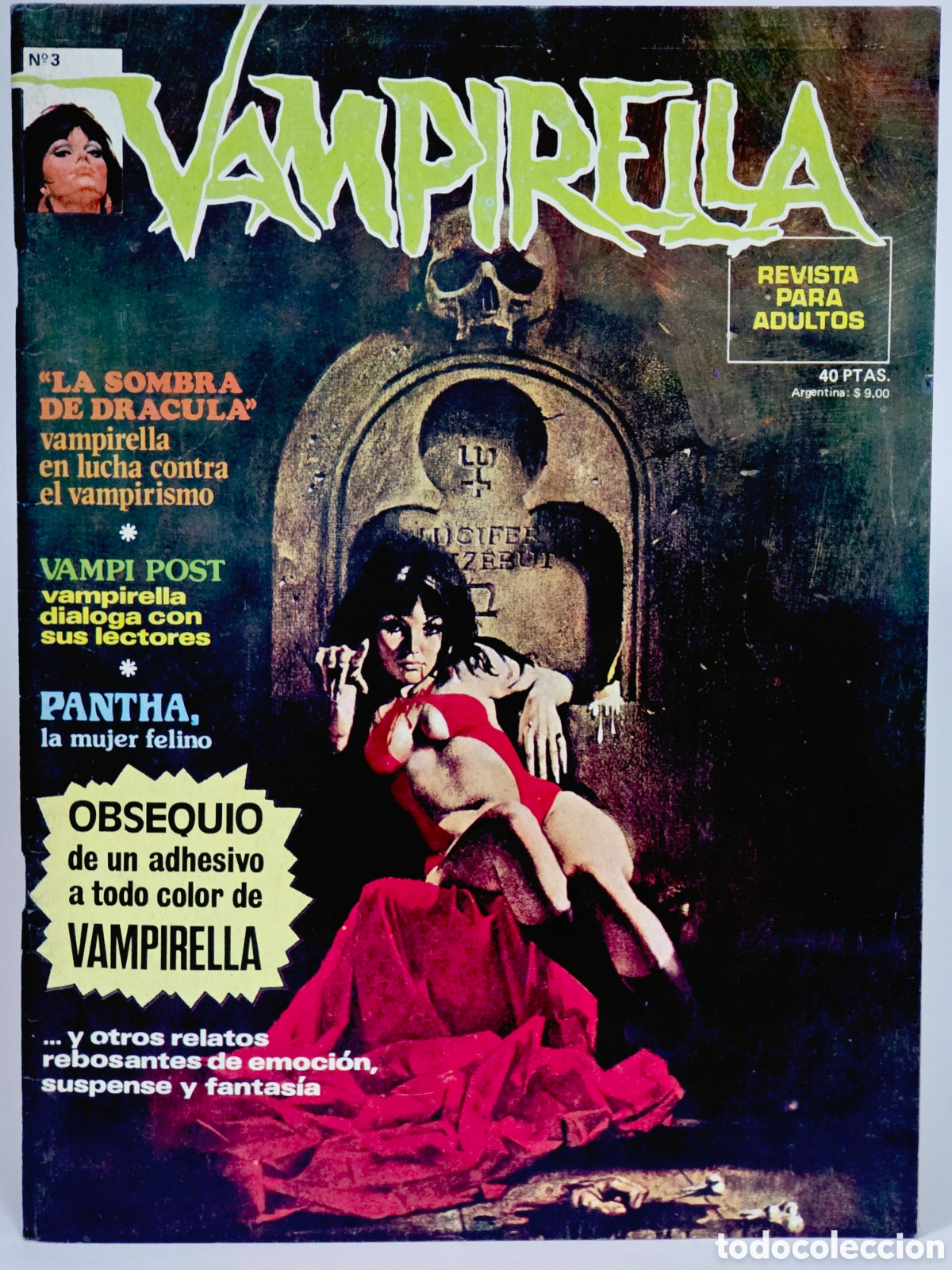 Comics: EXCELENTE ESTADO VAMPIRELLA 3 COMICS TERROR LA SOMBRA DE DRACULA FEBRERO 75 EDITORIAL GARBO