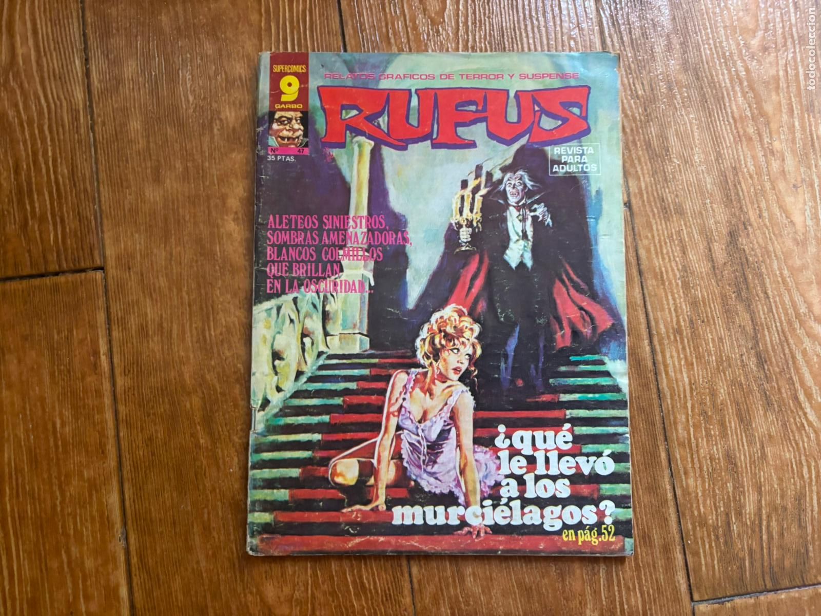 C&oacute;mics: RUFUS N&ordm; 47 RELATOS DE TERROR Y SUSPENSE EDITORIAL GARBO 1973.