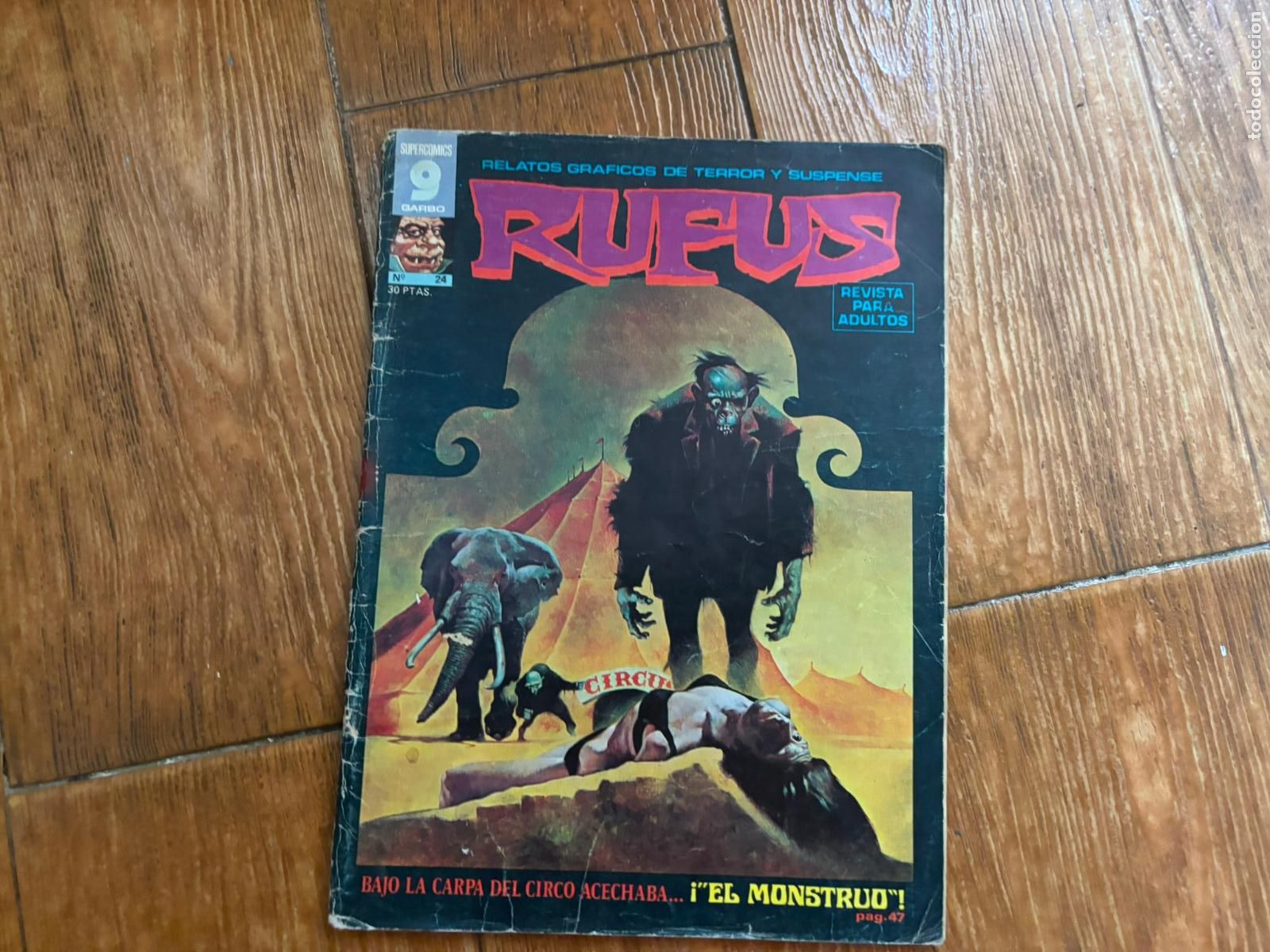 C&oacute;mics: RUFUS N&ordm; 24 RELATOS DE TERROR Y SUSPENSE EDITORIAL GARBO 1973.