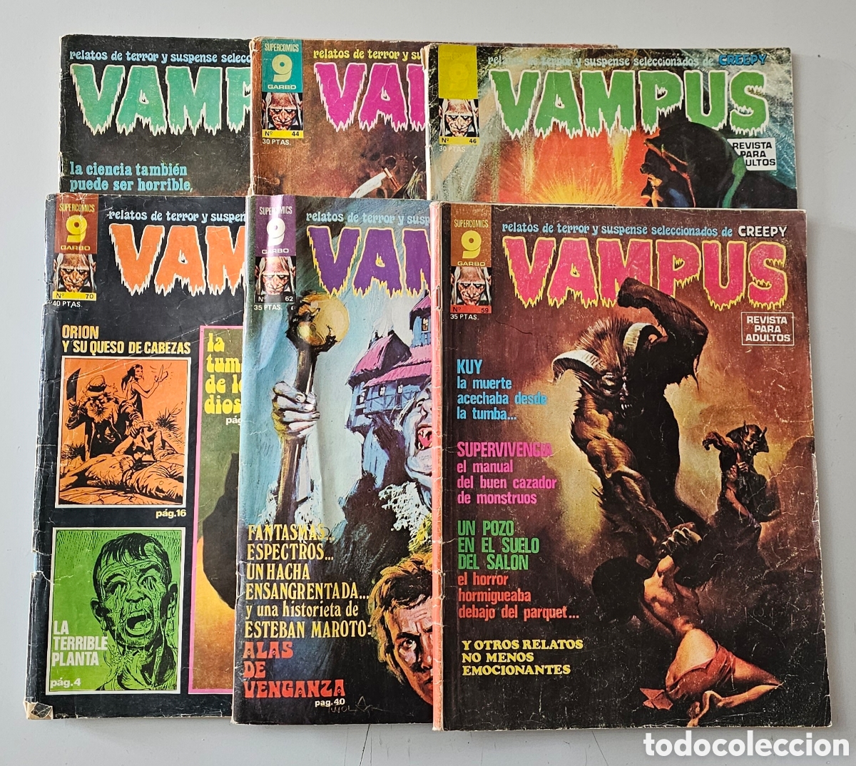 C&oacute;mics: LOTE 6 TEBEOS COMIC VAMPUS A&Ntilde;OS 70 Ver fotos