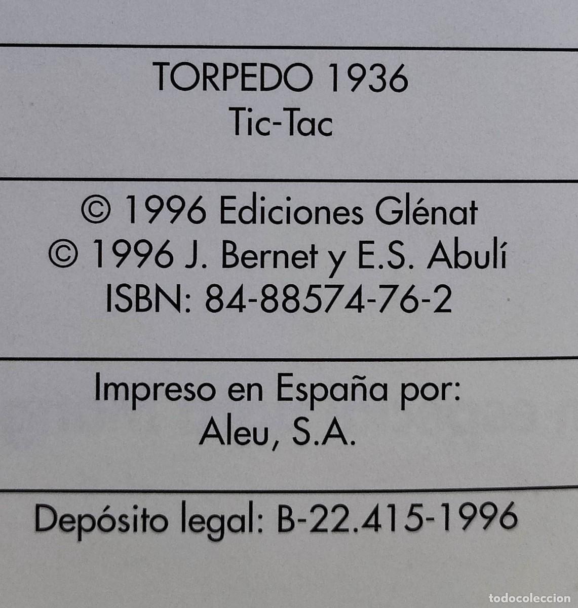 C&oacute;mics: TORPEDO &rdquo;TIC TAC&rdquo; - 1996 EDITORIAL GLENAT. - Foto 7