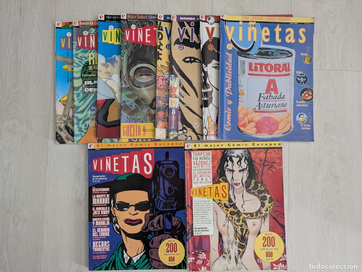 C&oacute;mics: Comic Vi&ntilde;etas. Colecci&oacute;n Completa. Editorial Glenat. 14 n&uacute;meros. - Foto 1