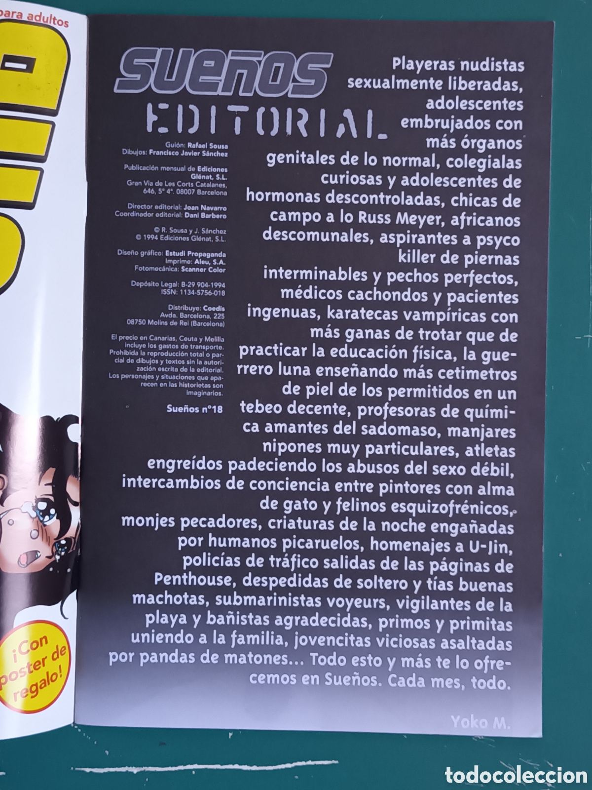 C&oacute;mics: Sue&ntilde;os N&ordm; 18 GLENAT 1996 CON P&Oacute;STER - Foto 2