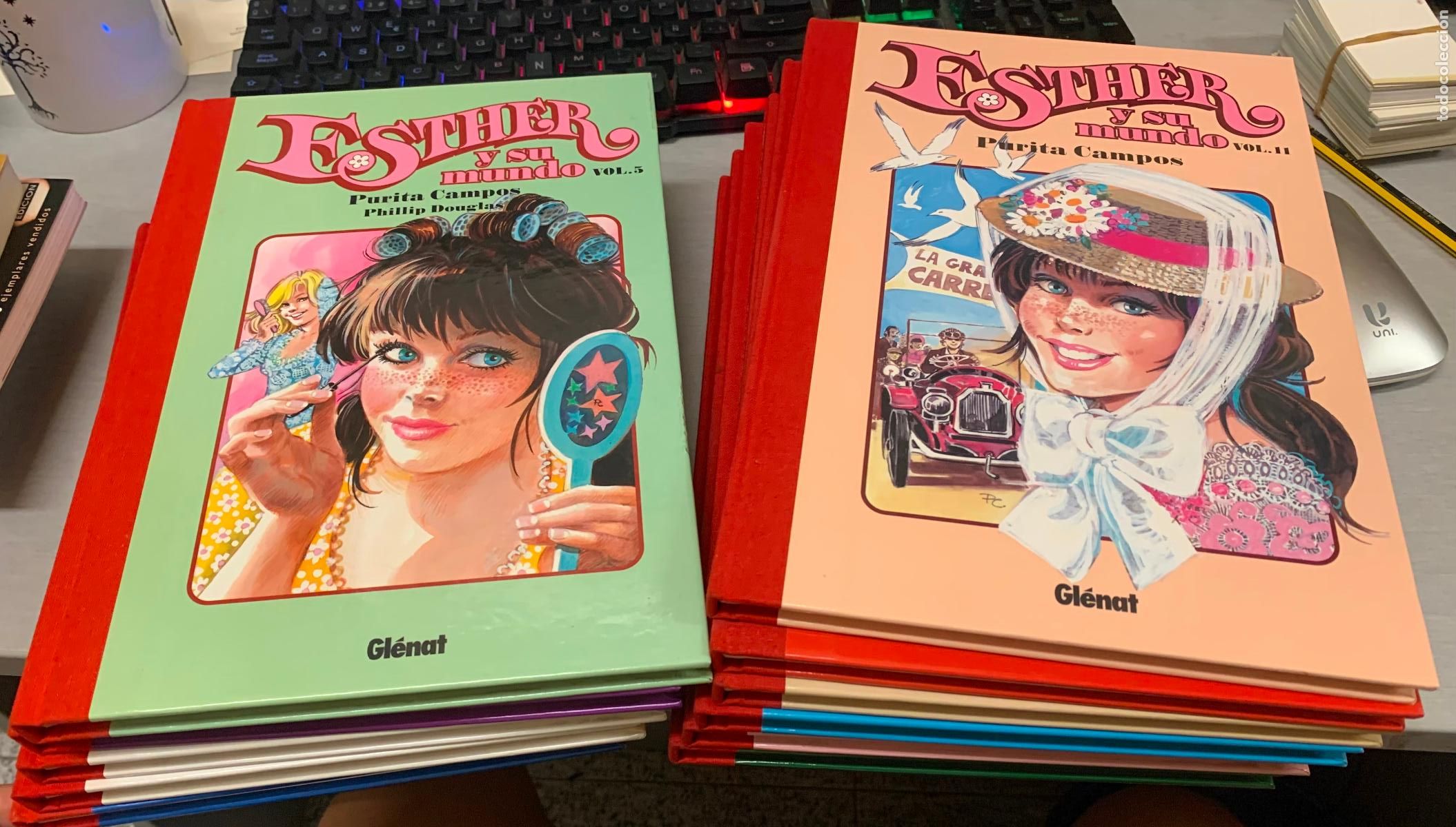C&oacute;mics: ESTHER Y SU MUNDO / LOTE CON 11 TOMOS (1 A 11) DE UN TOTAL DE 17 / PURITA CAMPOS / GLENAT