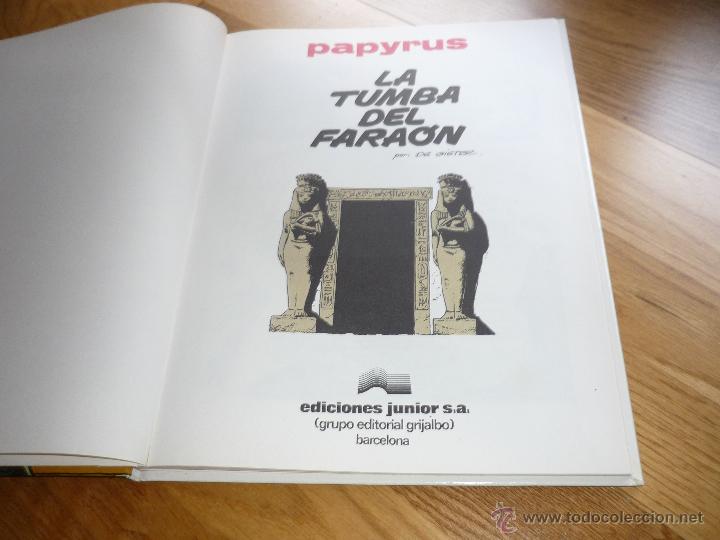 Cómics: comic grijalbo: papyrus 4 la tumba del faraon por de gieter - Foto 2 - 45601780