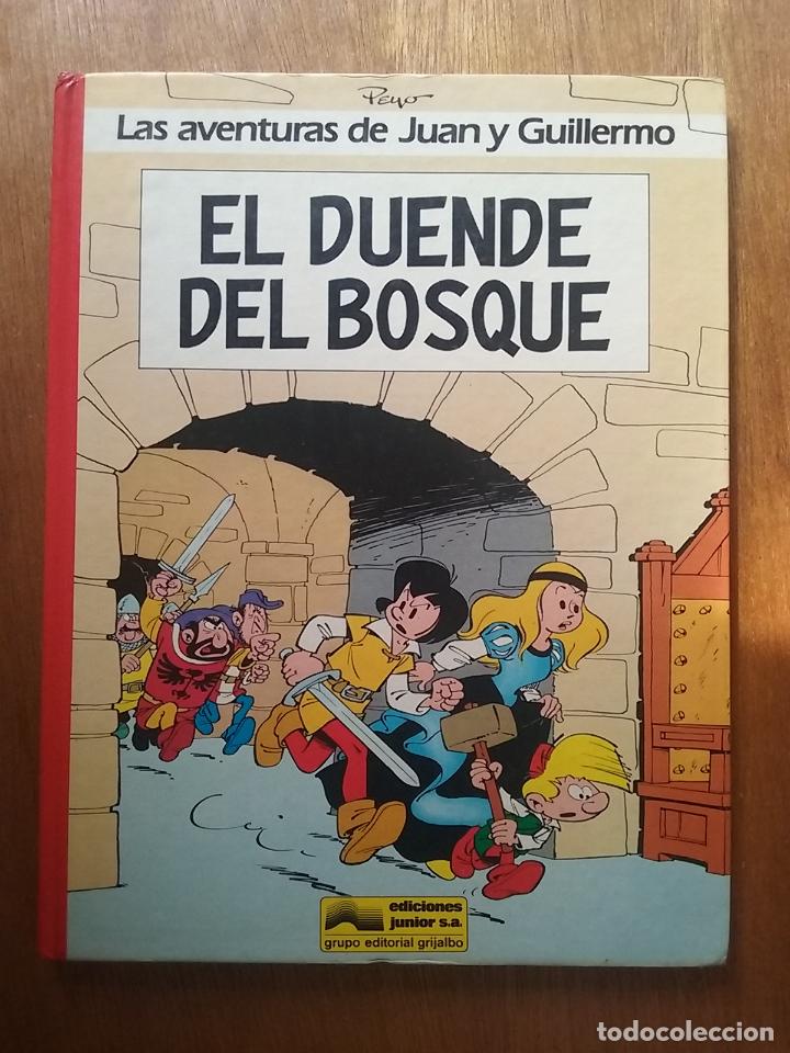C&oacute;mics: EL DUENDE DEL BOSQUE, LAS AVENTURAS DE JUAN Y GUILLERMO 3, PEYO, EDICIONES JUNIOR GRIJALBO, 1986