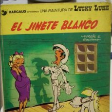 Cómics: LUCKY LUKE. EL JINETE BLANCO. MORRIS & GOSCINNY. EDICIONES JUNIOR, GRUPO EDITORIAL GRIJALBO. 1977. T