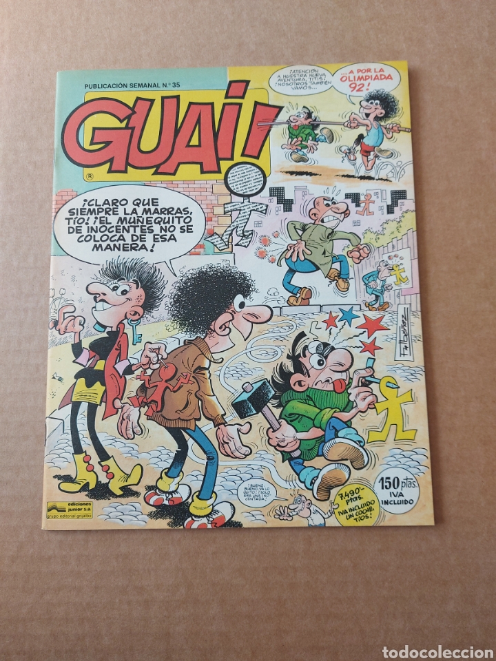 Cómics: Publicación semanal Núm 35 Revista GUAI Ediciones Junior S. A. IBAÑEZ 1987 Grijalbo. - Foto 1 - 312347708
