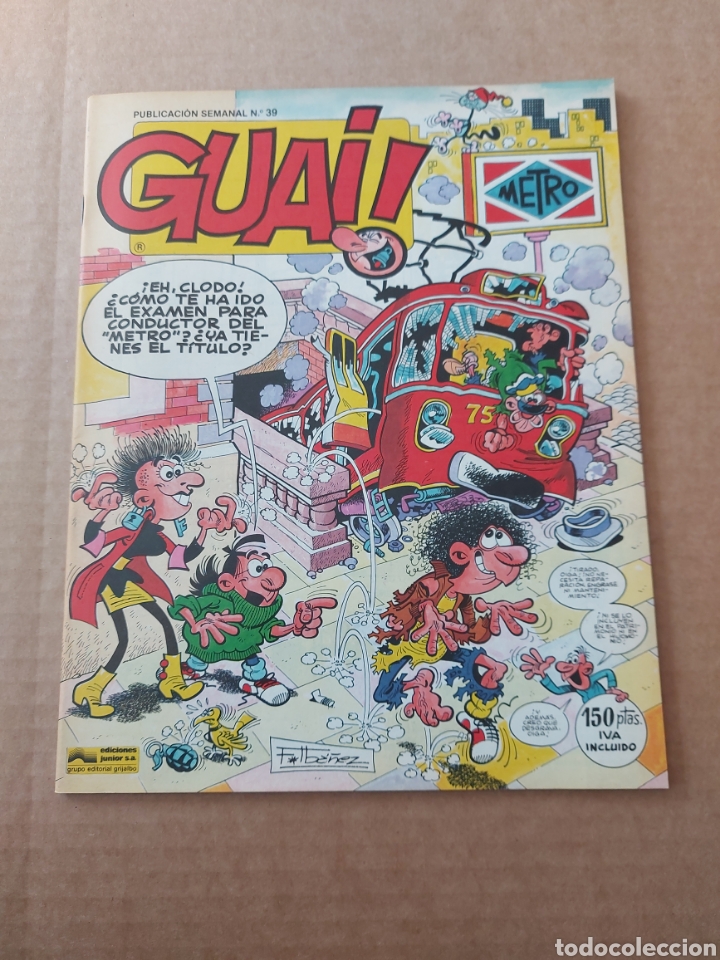 Cómics: Publicación semanal Núm 39 Revista GUAI Ediciones Junior S. A. IBAÑEZ 1987 Grijalbo. - Foto 1 - 312348983