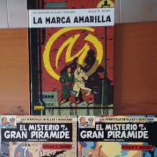 Fumetti: LAS AVENTURAS DE BLAKE Y MORTIMER : EL SECRETO DE LA GRAN PIRAMIDE + LA MARCA AMARILLA + 4 REGALOS.. Lote 356806255