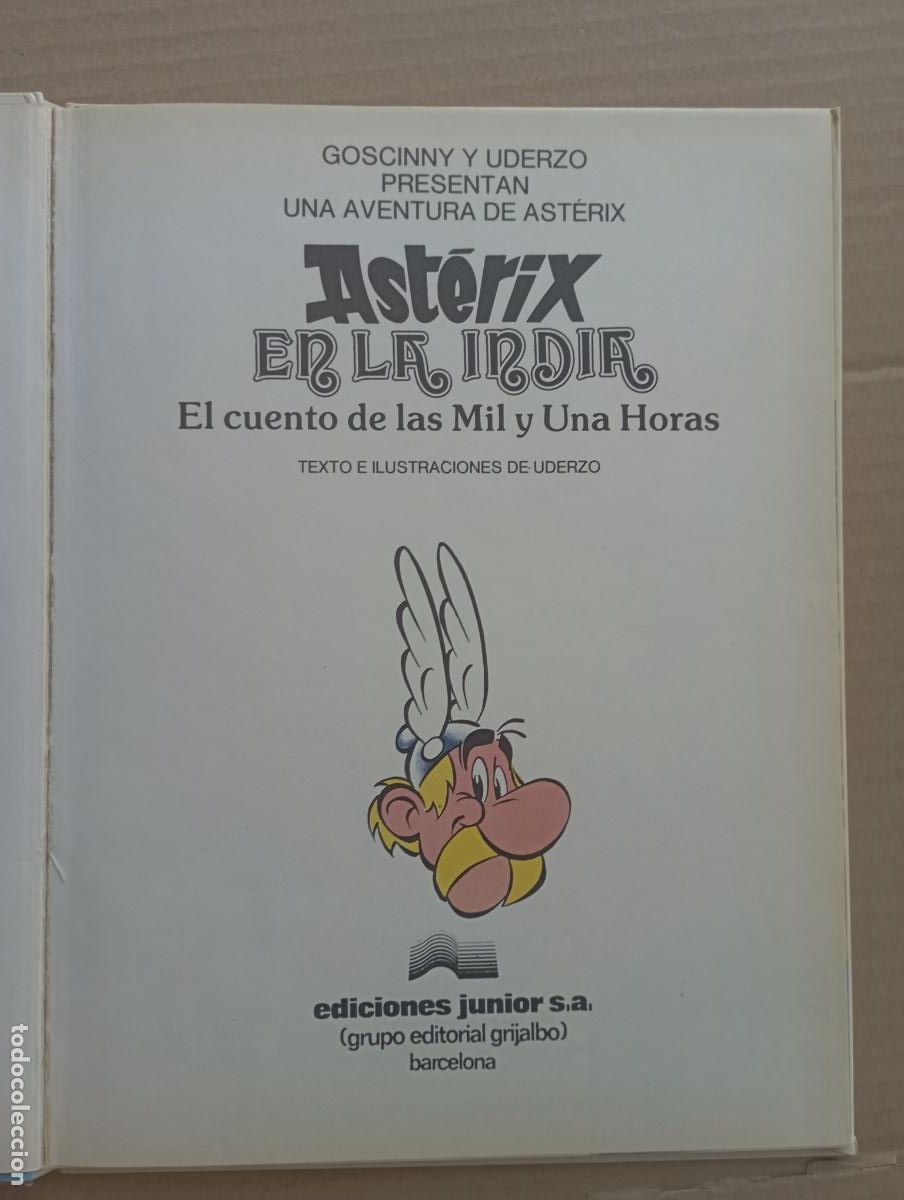 C&oacute;mics: ASTERIX N&ordm; 28 - ASTERIX EN LA INDIA - EDICIONES JUNIOR 1987 1&ordf; EDICI&Oacute;N NUEVO - Foto 4