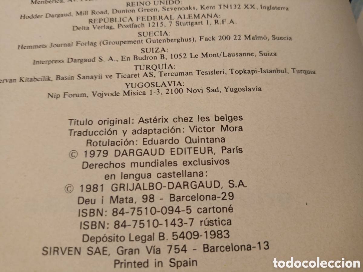 C&oacute;mics: Asterix en Belgica ..Edici&oacute;n 1981 - Foto 2