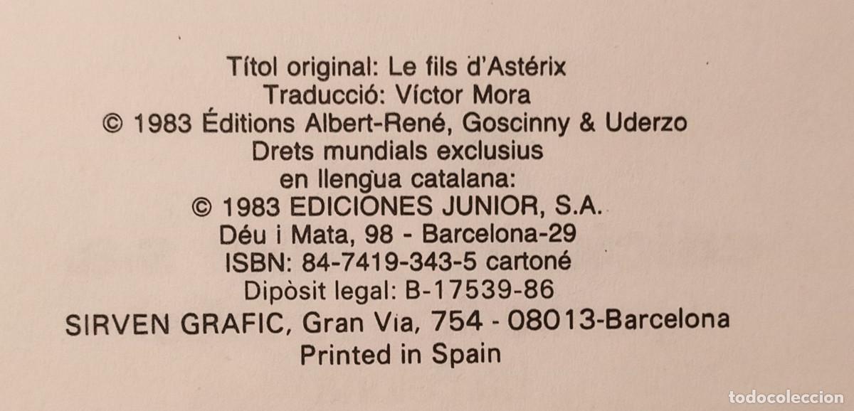 C&oacute;mics: EL FILL DAST&Egrave;RIX - UDERZO - EDICIONES JUNIOR 1983 - EN CATAL&Aacute;N - Foto 5