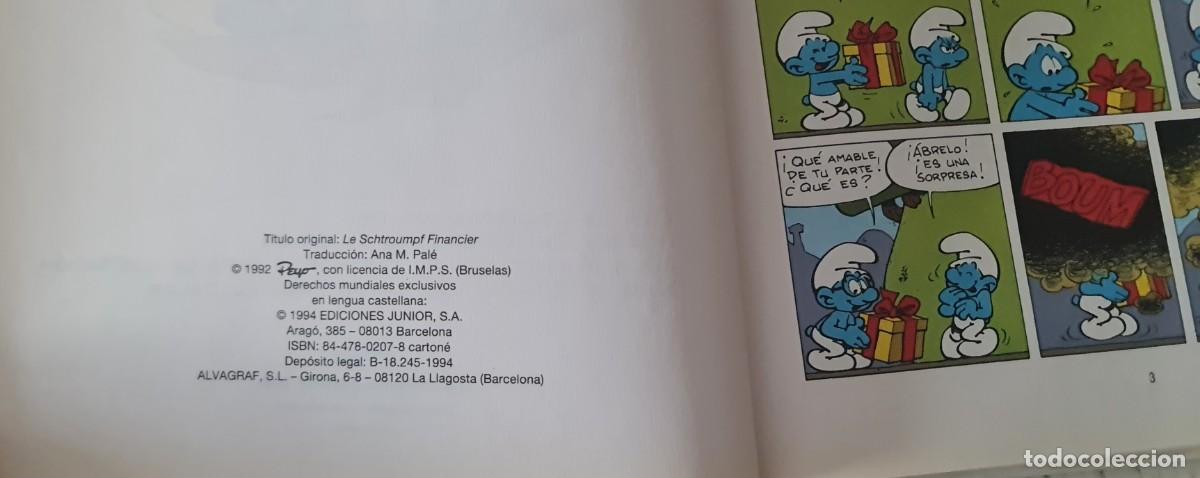 C&oacute;mics: LOS PITUFOS. EL PITUFO FINANCIERO. Ediciones Junior 1994. - Foto 4