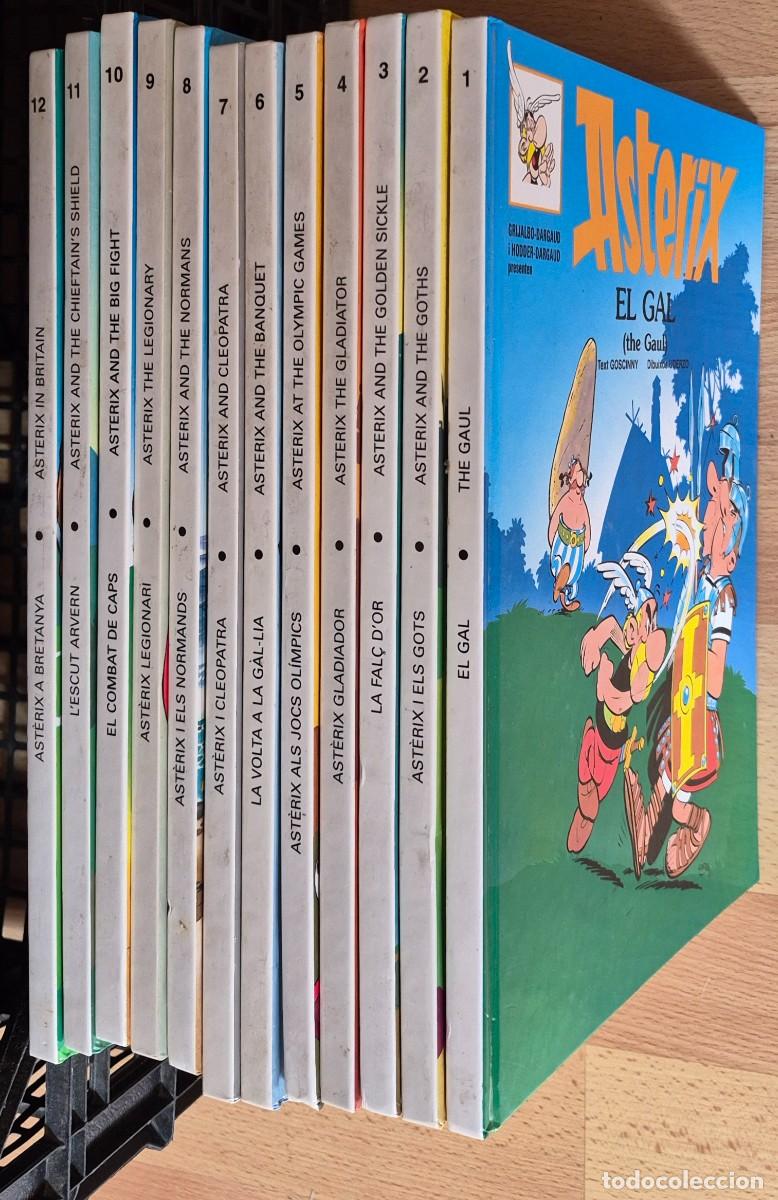C&oacute;mics: ASTERIX BILINGUE CATALA I ANGLES - 12 TITOLS, COLECCIO COMPLETA - GRIJALBO DARGAUD, 90S - MOLT NOUS