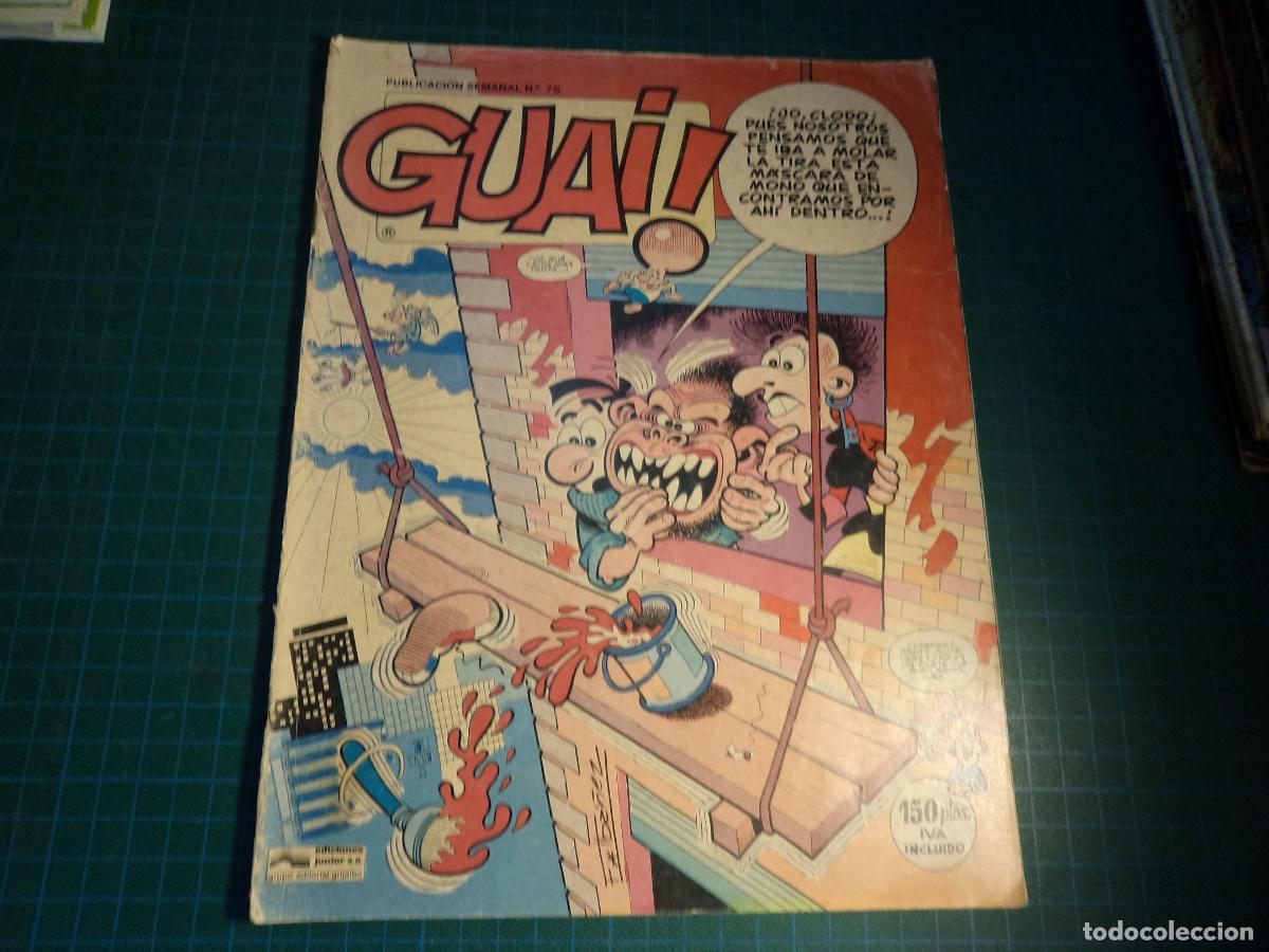 C&oacute;mics: Guai! N&ordm; 75. Junior. Con se&ntilde;ales de uso. (Ref. 0-B)