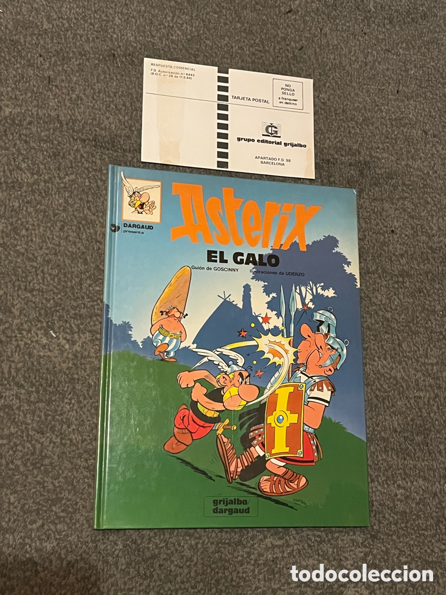 C&oacute;mics: ASTERIX EL GALO + tarjeta postal Editorial Grijalbo/Dargaud. Goscinny. Uderzo. 1991. 9788475100265