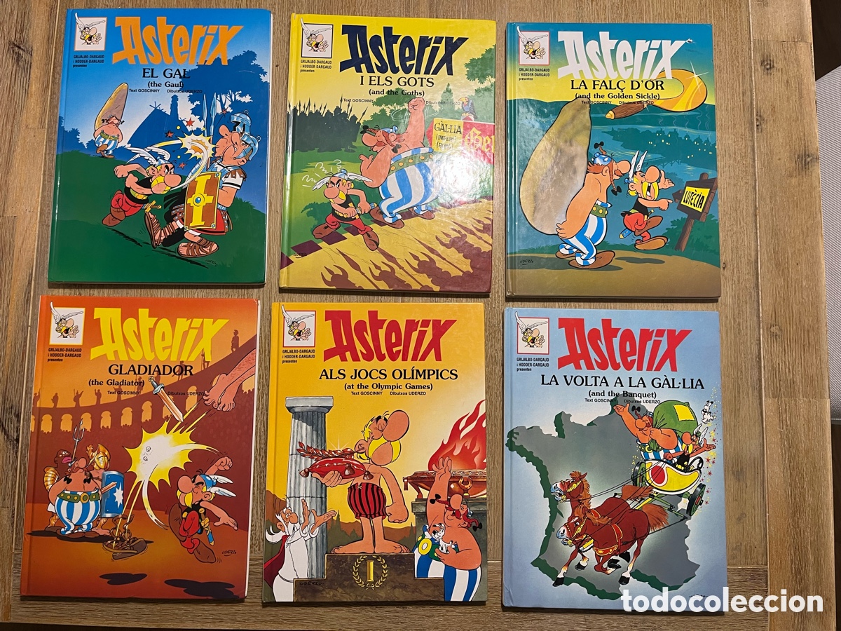 C&oacute;mics: Asterix y Obelix en ingl&eacute;s y catal&aacute;n, completo 12 n&uacute;meros