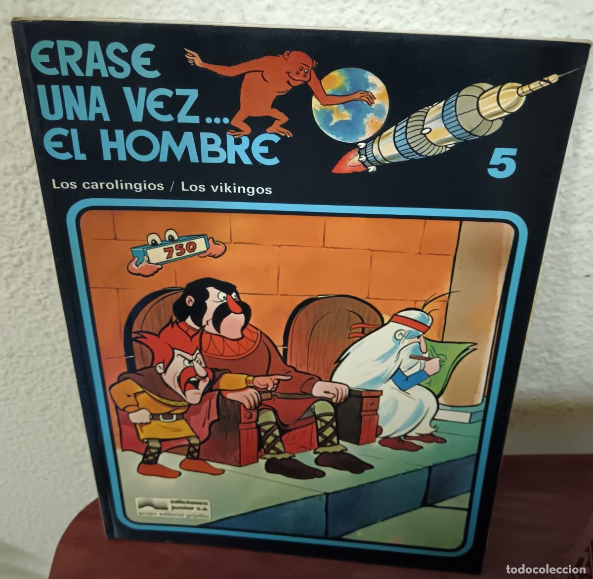 C&oacute;mics: &Eacute;RASE UNA VEZ EL HOMBRE N&ordm; 5 LOS CAROLINGIOS LOS VIKINGOS GRIJALBO 1979