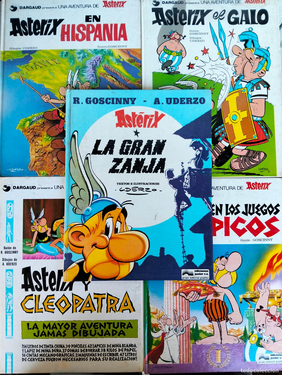 C&oacute;mics: Lote Ast&eacute;rix el Galo en hispania cleopatra olimpicos zanja 5 libros lote tebeos c&oacute;mics novela visual