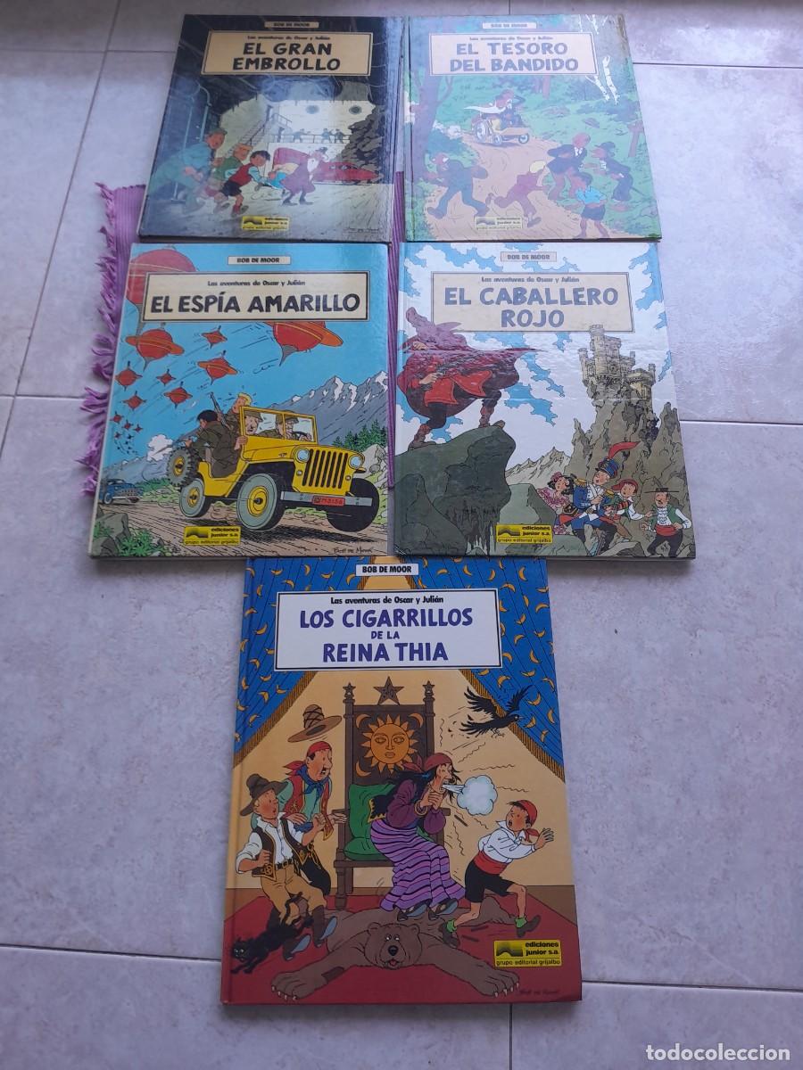 C&oacute;mics: LAS AVENTURAS DE OSCAR Y JULIAN. COMPLETA TOMOS 1,2,3,4,Y 5. BOB DE MOOR. GRIJALBO 1988 Y 1989.