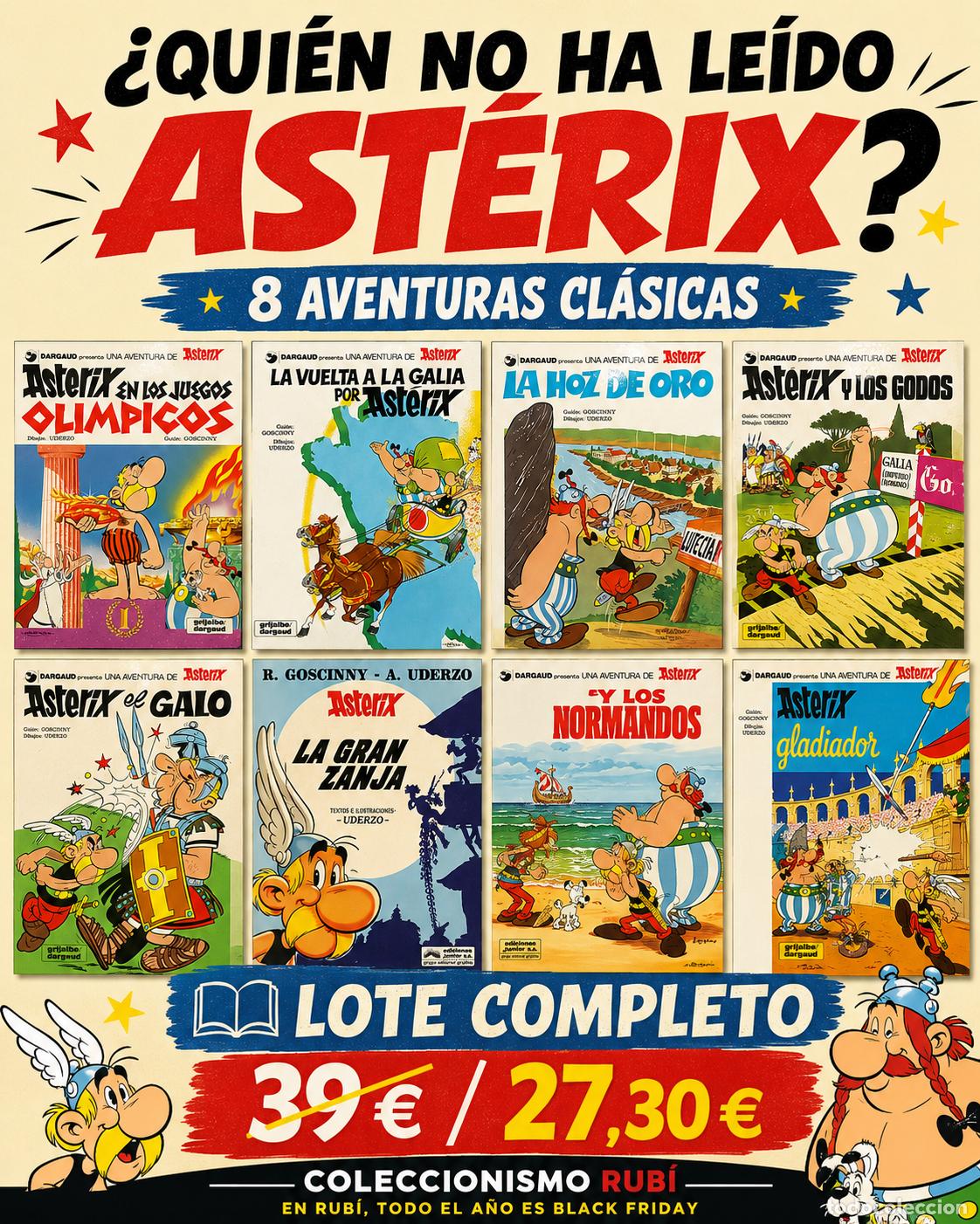 C&oacute;mics: LOTE 8 &Aacute;LBUMES AST&Eacute;RIX | GOSCINNY Y UDERZO | GRIJALBO DARGAUD | OFERTA
