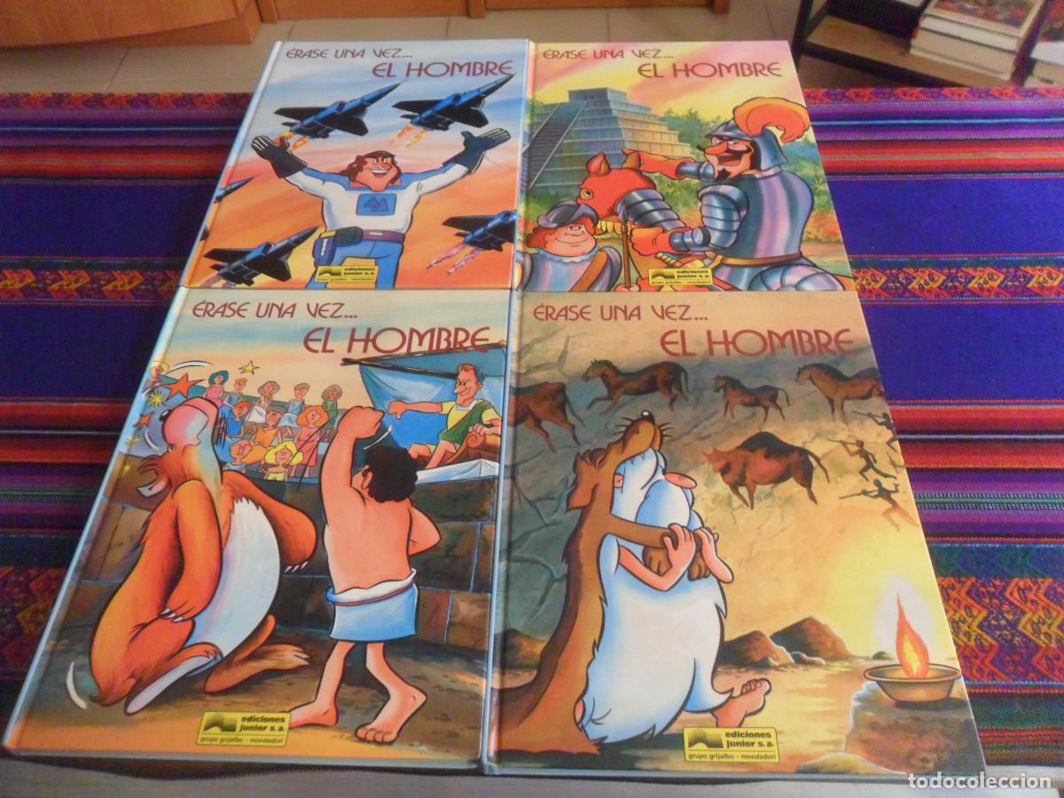 C&oacute;mics: &Eacute;RASE UNA VEZ EL HOMBRE VOLUMEN 1 2 3 4 COMPLETA. EDICIONES JUNIOR GRIJALBO. 1978. MUY BUEN ESTADO.