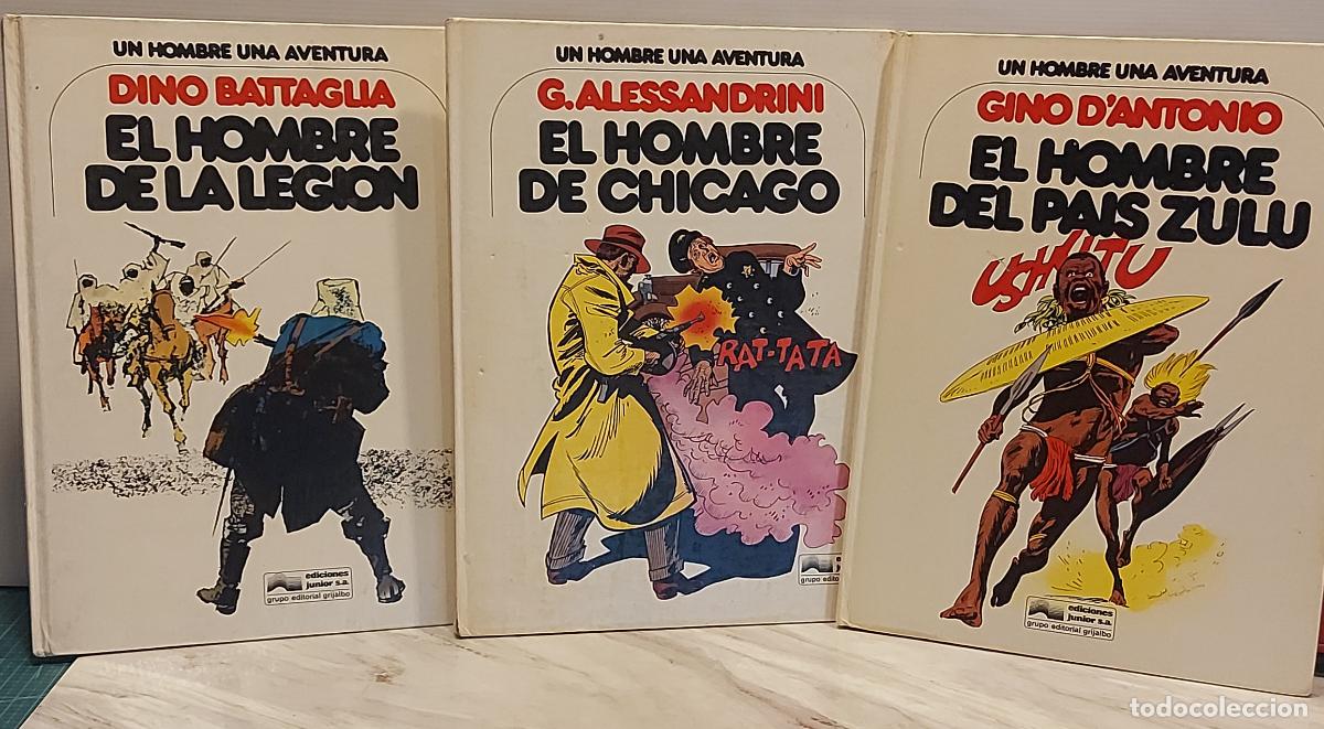 C&oacute;mics: LOTE 3 C&Oacute;MICS UN HOMBRE UNA AVENTURA | DINO BATTAGLIA | G. ALESSANDRINI | GINO D'ANTONIO | 1978-1979