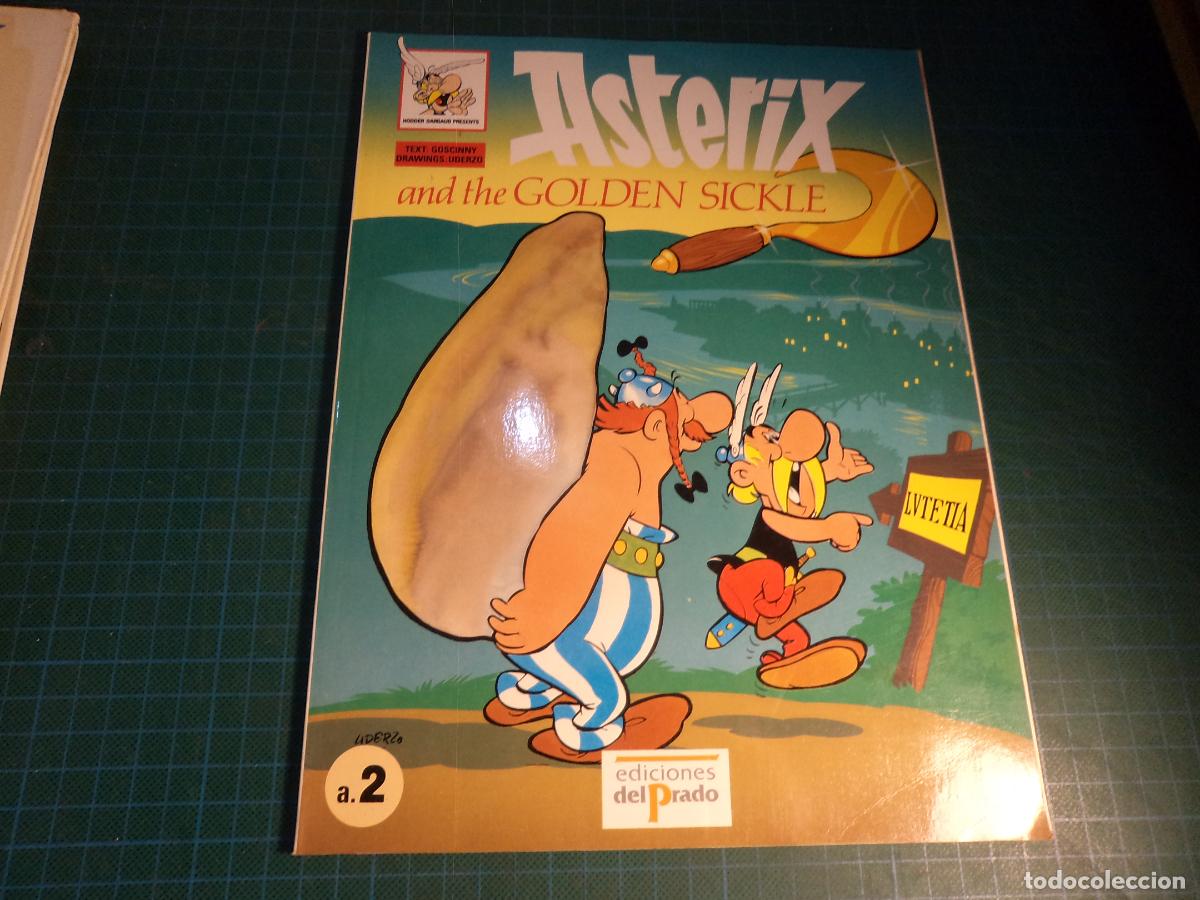 C&oacute;mics: Asterix and the golden sickle. Ediciones del Prado. Rustica. En ingles.