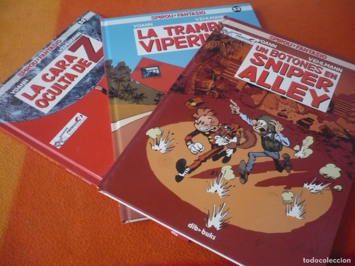 C&oacute;mics: SPIROU Y FANTASIO 52, 53 Y 54 CARA OCULTA DE Z LA TRAMPA VIPERINA UN BOTONES SNIPER VALLEY ( YOANN )