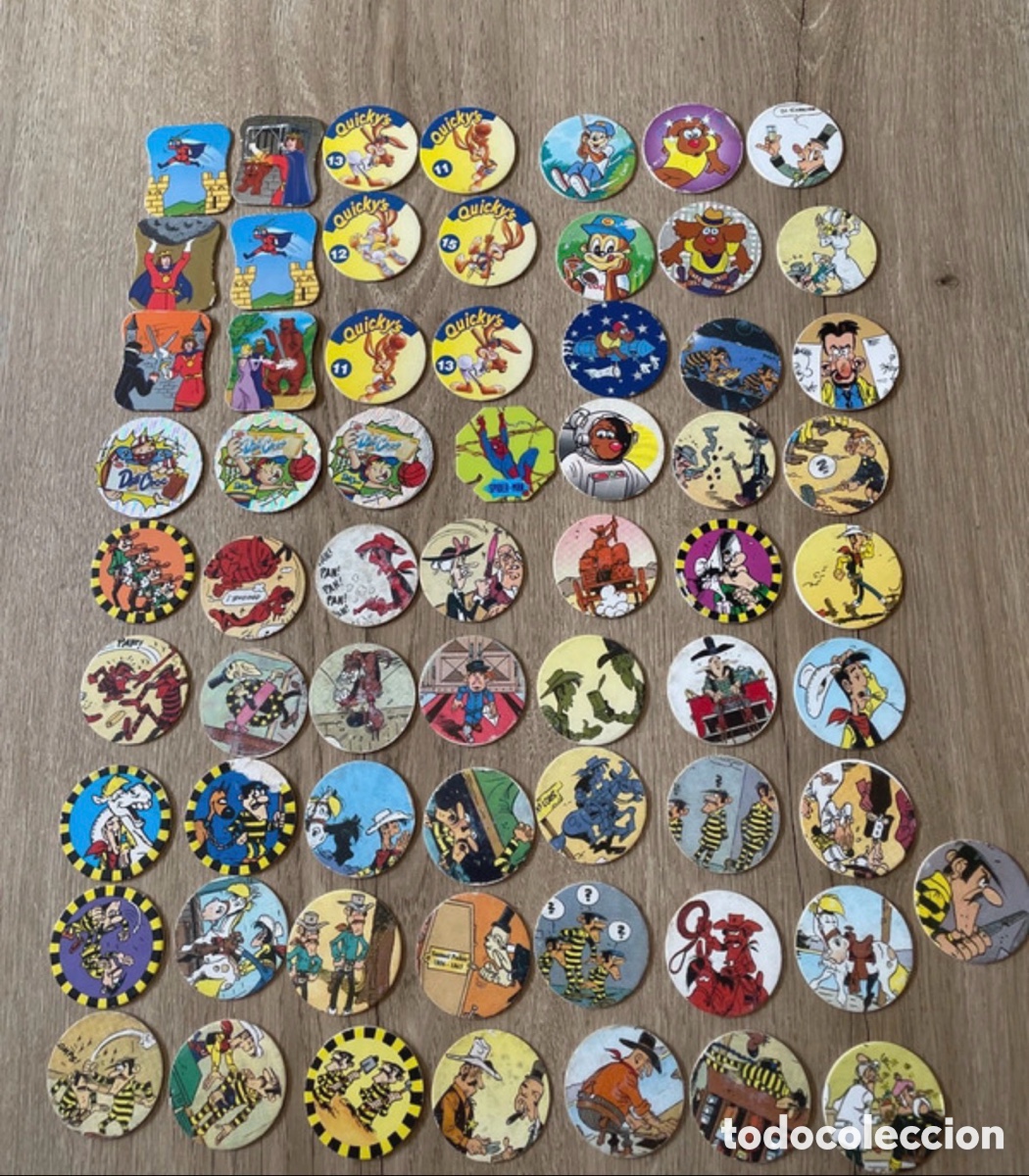 Comics: Lote de tazos, la mayor&iacute;a Lucky Luke y cereales chocapic