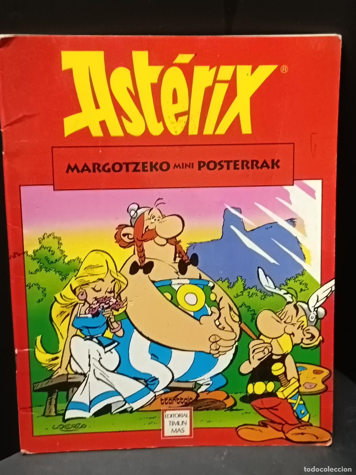 Comics : ASTERIX Margotzeko Mini Posterrak en EUSKERA Vasco. Album de colorear los posters.