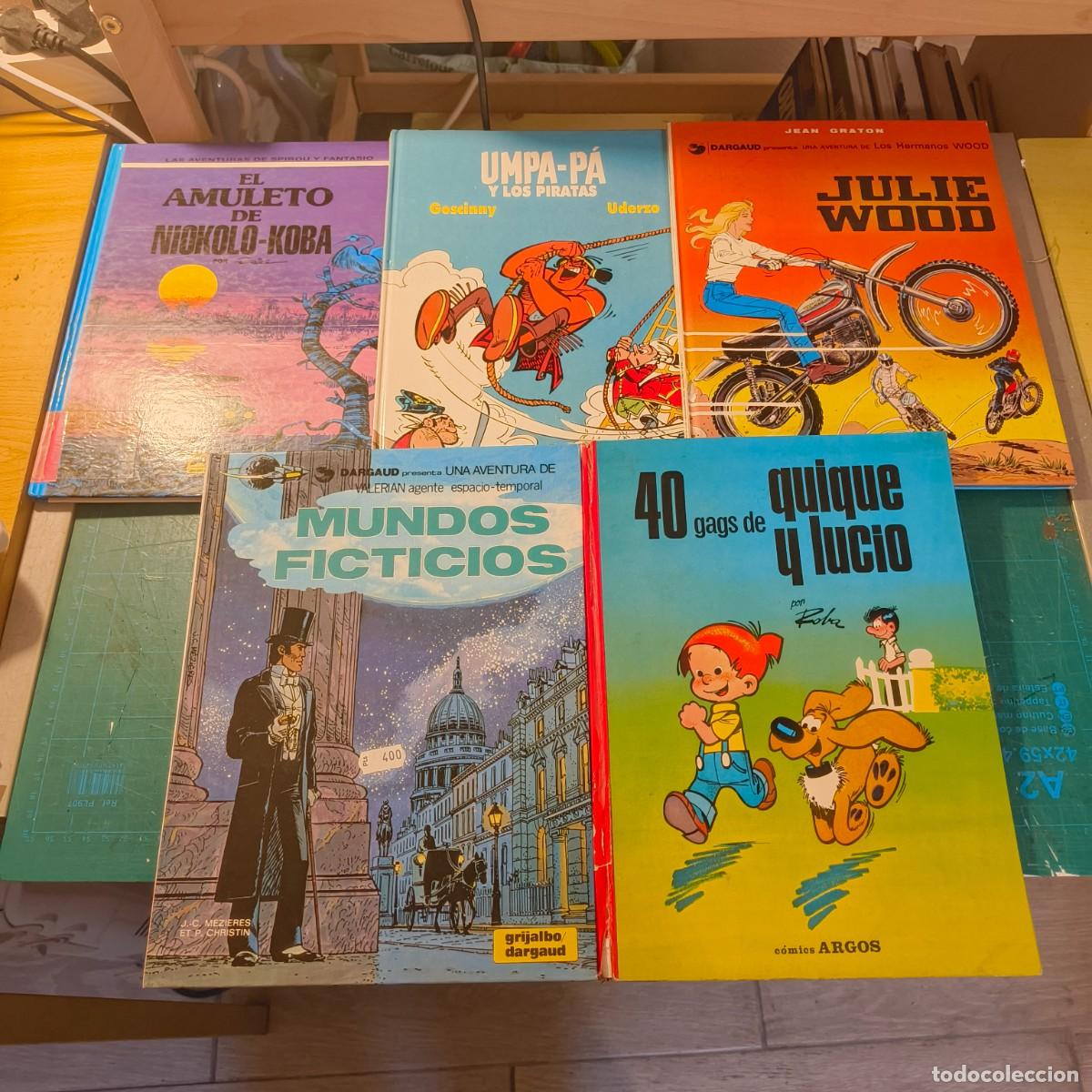 C&oacute;mics: Lote 5 c&oacute;mics franco-belgas variados