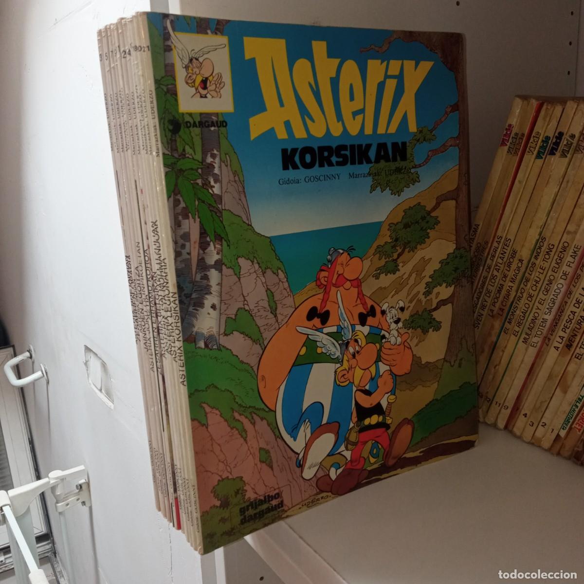 C&oacute;mics: Lote de 14 c&oacute;mics de Ast&eacute;rix en euskera