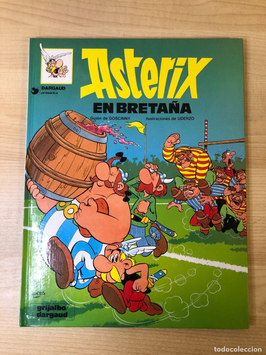 C&oacute;mics: Ast&eacute;rix en Breta&ntilde;a n&ordm; 12 Goscinny Uderzo Grijalbo Dargaud tapa dura 1989