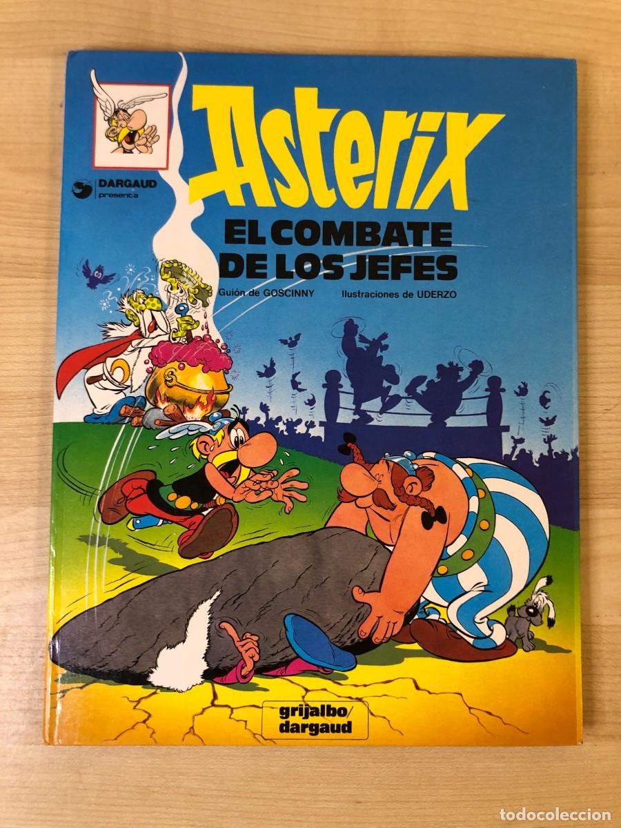 C&oacute;mics: Ast&eacute;rix El combate de los jefes Goscinny Uderzo Grijalbo Dargaud 1990