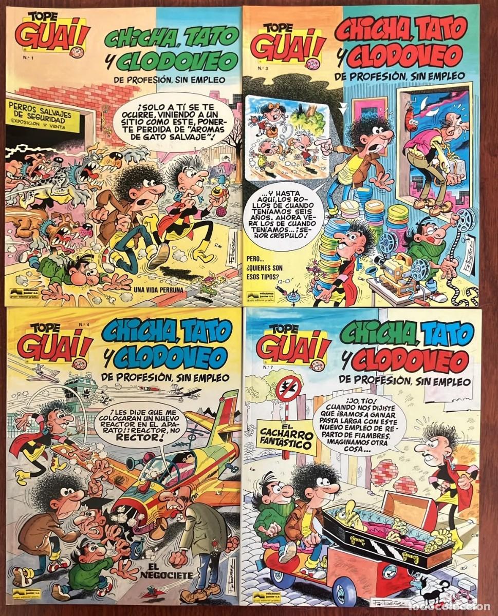 Comics: Chicha, Tato y Clodoveo (1 a 4) + Mirlowe vampiros 87 (2) + Los Muchamarcha's (1) primeras ediciones