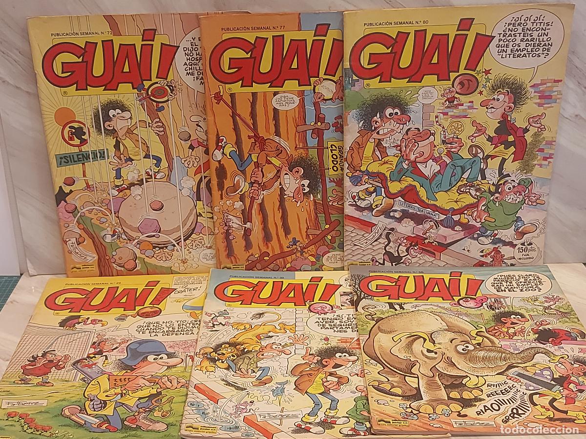 C&oacute;mics: LOTE 6 REVISTAS GUAI! | N.&ordm; 23, 30, 56, 72, 77 Y 80 | GRIJALBO 1986-87 | BUEN ESTADO