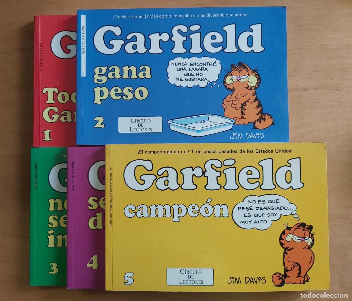 Comics: LOTE 5 TEBEOS GARFIELD N&ordm; 1, N&ordm; 2, N&ordm; 3, N&ordm; 4 Y N&ordm; 5. CIRCULO DE LECTORES. TODO GARFIELD.