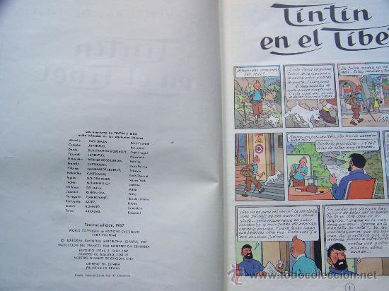 C&oacute;mics: TINTIN EN EL TIBET TERCERA EDICION 1967 - Foto 3