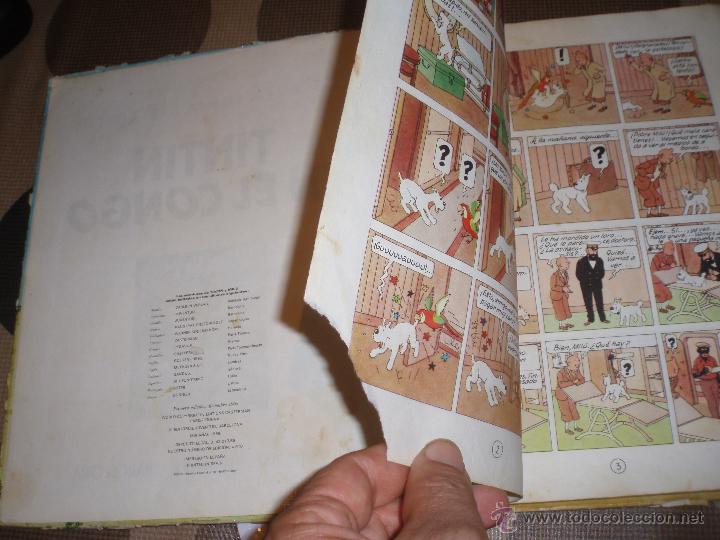C&oacute;mics: tintin en el congo primera edicion 1968 usado - Foto 7