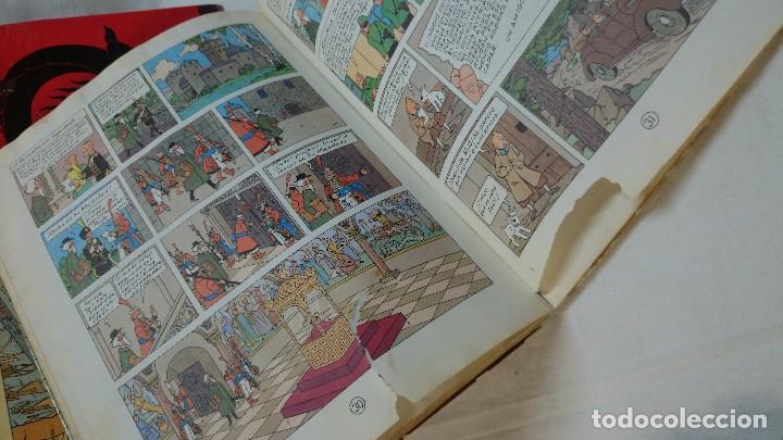 C&oacute;mics: LOTE DE 3 C&Oacute;MIC DE TINTIN EN MAL ESTADO - Foto 4