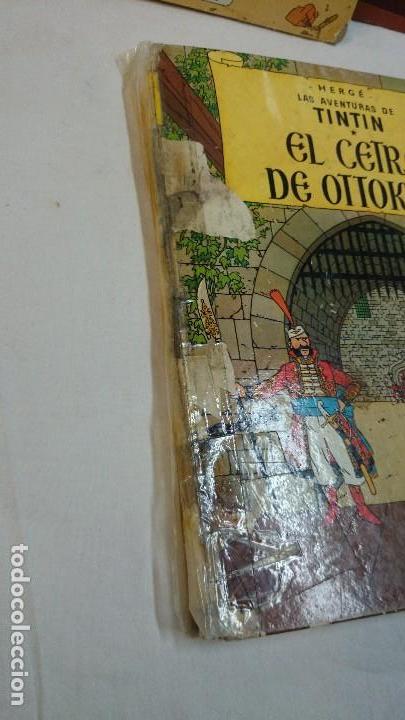 C&oacute;mics: LOTE DE 3 C&Oacute;MIC DE TINTIN EN MAL ESTADO - Foto 2